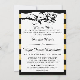 Invitación Vintage Glam Rosa
