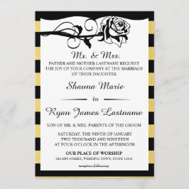 Invitación Vintage Glam Rosa
