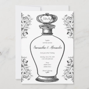 Invitación Vintage Glam Victorian Moody Love Potion Boda