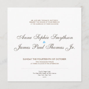 Invitación Vintage Glamour Modern Wedding Invitation