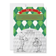 Vintage Golf 50th Birthday retro invita al hombre