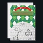 Invitación Vintage Golf 70th Birthday retro invita al hombre<br><div class="desc">Elegante fiesta con temática deportiva moderna,  ventilación Stationery que se puede usar para cualquier ocasión. Edite el texto para adaptarlo a sus necesidades. _______________________________________________________________</div>