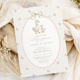 Invitación Vintage Goose Baby Shower Invitation