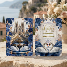 Vintage Gothic Cathedral Fairytale Swan Wedding