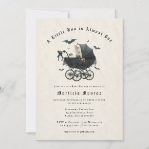 Invitación Vintage Gótica para Baby Shower de Hall