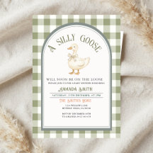 Vintage Green Silly Goose Baby Shower