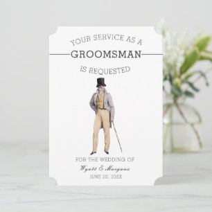Invitación Vintage Groomsman