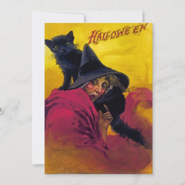 Invitación Vintage Halloween Ephemera (Anverso)