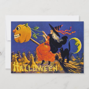 Invitación Vintage Halloween Ephemera
