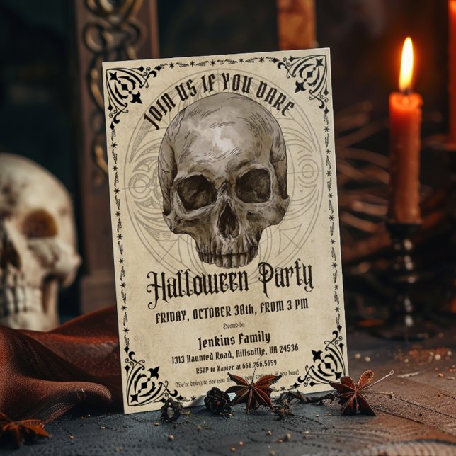 Invitación Vintage Halloween Party (Subido por el creador)