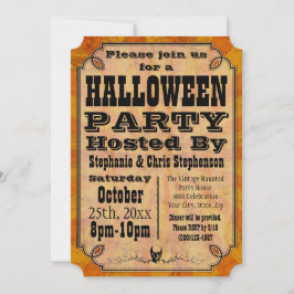 Invitación Vintage Halloween Party