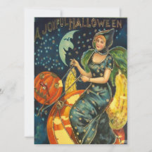 Vintage Halloween Witch Poster