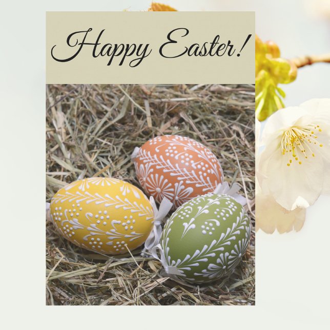 Invitación Vintage Happy Easter Egings (Subido por el creador)