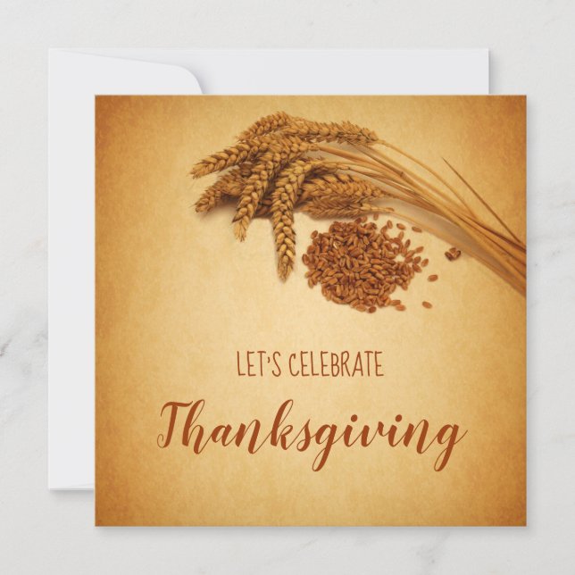 Invitación Vintage Happy Thankcome Trin (Anverso)