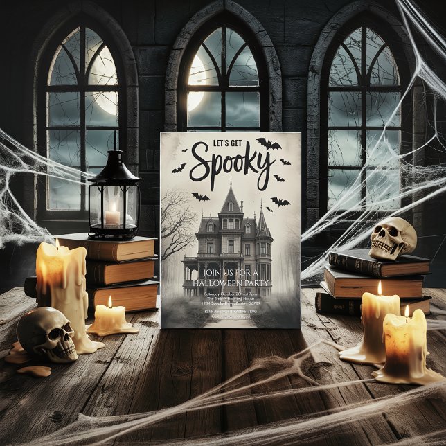 Invitación Vintage Hauned House Halloween Party (Subido por el creador)