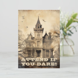 Invitación Vintage Hauned Mansion Halloween Party