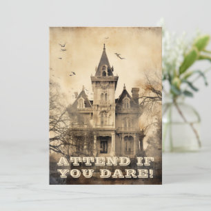 Invitación Vintage Hauned Mansion Halloween Party