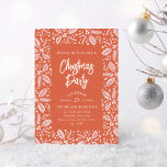 Invitación Vintage Holly Berry Navidades Fiesta Red<br><div class="desc">Con nuestro caprichoso follaje de bayas huecas dibujado a mano que enmarca los detalles de su fiesta en un estilo moderno. Todos los tipos de letra y colores son editables para que pueda crear la invitación que mejor se adapte a su estilo y visión.</div>
