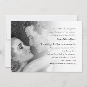 Invitación Vintage Hollywood Glamour Couple Boda