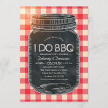 Vintage I Do BBQ Mason Jar Rustic Engagement Party