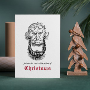 Invitación Vintage Jacob Marley Dickens A Navidades Carol