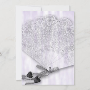 Invitación Vintage Lace Fan Boda