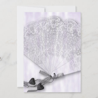 Invitación Vintage Lace Fan Boda
