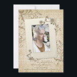 Invitación Vintage Lace Floral Photo 80th Birthday Invitation<br><div class="desc">El texto y la foto de compromiso en este encaje vintage y la foto floral de la invitación a la fiesta de cumpleaños número 80 son totalmente personalizable. Puedes cambiarlos ambos usando "personalizarlo". Puedes usar esto para cualquier año de cumpleaños que quieras. Sólo cambia el texto por un cumpleaños número...</div>