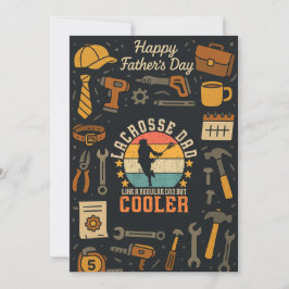 Invitación Vintage Lacrosse Dad Como Un Padre Regular Pero Má