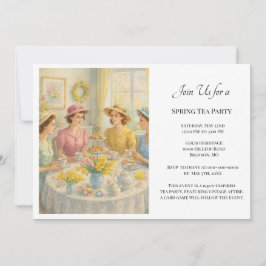 Invitación Vintage Ladies Spring Tea Party