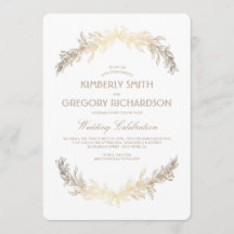 Vintage Laurel Wreath Elegant Wedding