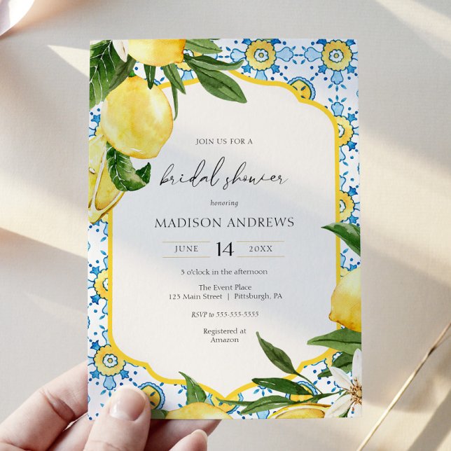 Invitación Vintage Lemon Bridal Shower (Subido por el creador)
