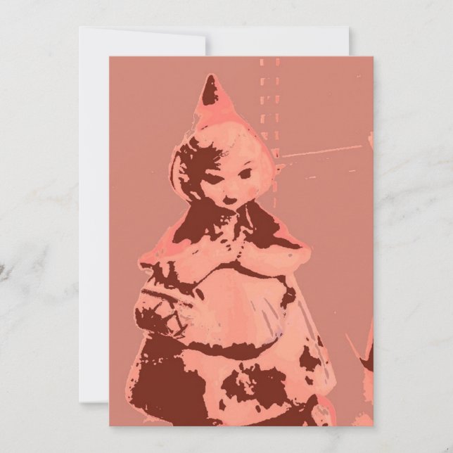 Invitación Vintage Little Red Riding Hood (Anverso)