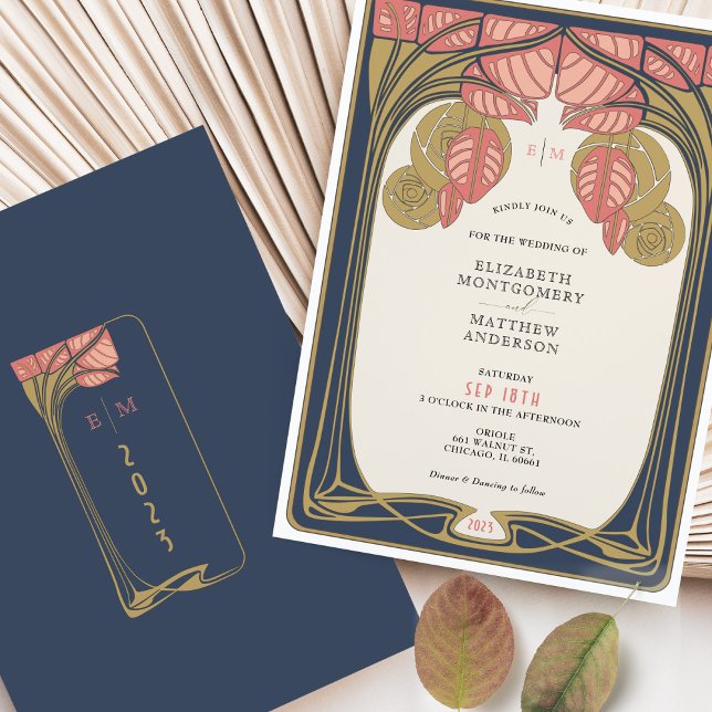 Invitación Vintage Mackintosh Trees en Bloom Boda (Subido por el creador)