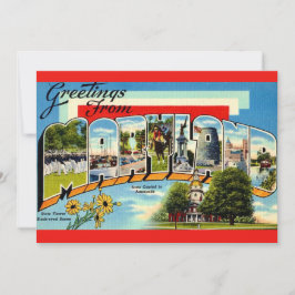 Invitación Vintage Maryland Greeting