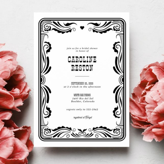 Invitación Vintage Moda Western Cowgirl Country Shower (Subido por el creador)