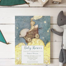Vintage Moon and Stars Baby Shower