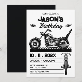 Invitación Vintage Motorcycle biker