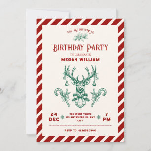 Invitación Vintage navidad