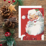 Invitación Vintage Navidad Santa Claus, jolly y Winking<br><div class="desc">Diseño de vacaciones de Navidades de ilustracion de época con un feliz y alegre Santa Claus usando un gorra y guiñando el ojo como si tuviera un secreto. Ho,  ho,  ho,  ¡Feliz Navidad!</div>