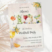 Vintage Neutral Mocktail Fiesta de cumpleaños