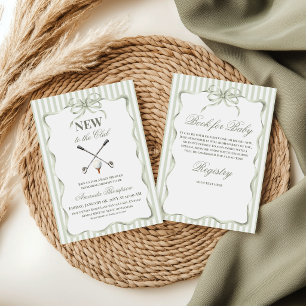 Invitación Vintage Nuevo en el Club Neutral Fiesta de Bebé de