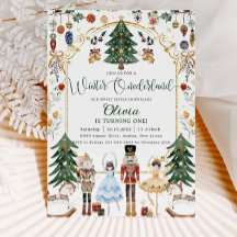 Vintage Nutcracker Winter Onederland 1er cumpleaño