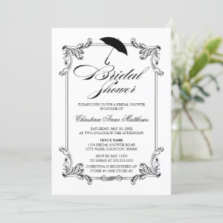 Invitación Vintage Ornament Bridal Shower