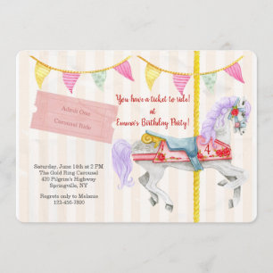 Invitación Vintage para Montar el Carusel