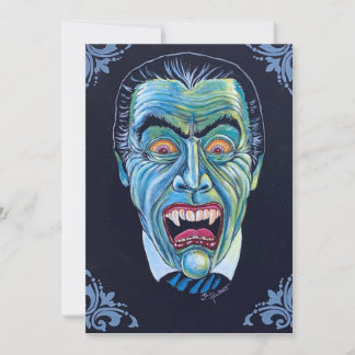 Invitación vintage para una espeluznante Halloween