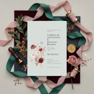 Invitación Vintage Pastel de Ceniza Pálida Gris Pa