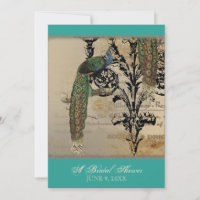 Vintage Peacock 6 Music Notes Candelabra Swirl