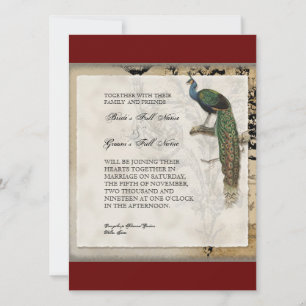 Invitación Vintage Peacock 6 - Wedding Invitation