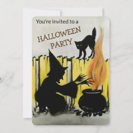Invitación Vintage Personalizable Halloween Party